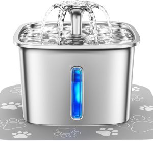 Veken Stainless Steel Cat Water Fountain